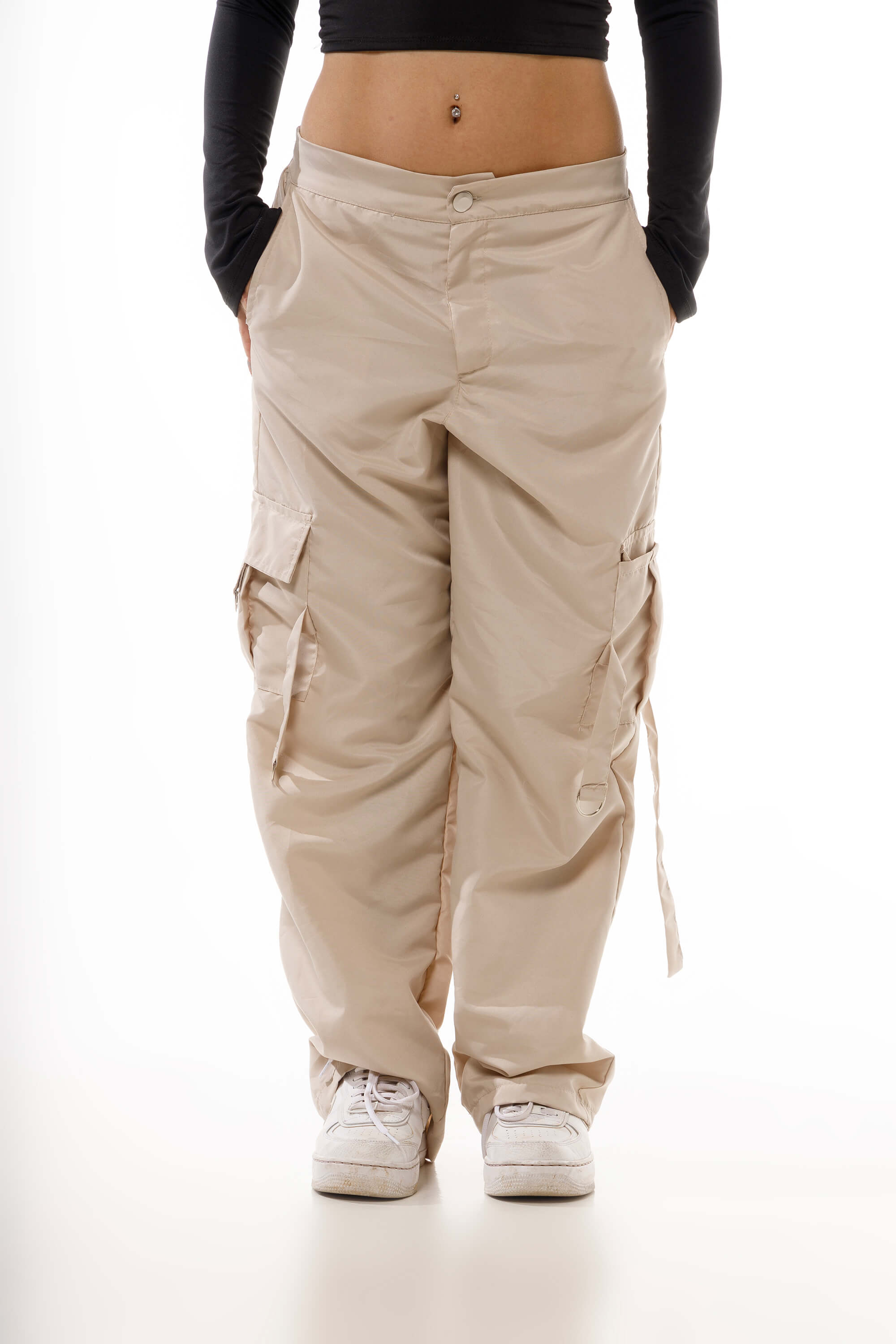 Cargo Feminina CalÃ§a Cargo Tactel CalÃ§a Cargo Bege Cargo Meninas